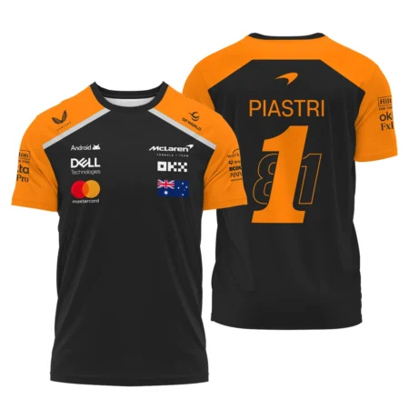 From #81 To #1 Oscar Piastri McLaren F1 Limited Edition T-Shirt BL4725A1TS