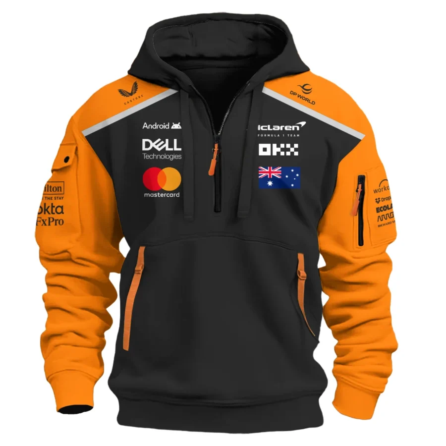 From #81 To #1 Oscar Piastri McLaren F1 Limited Edition Hoodie Half Zipper BL4725A1HDF