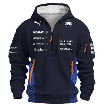 2025 Williams F1 Team Suit Hoodie Half Zipper BLVA080725A01WILHDF