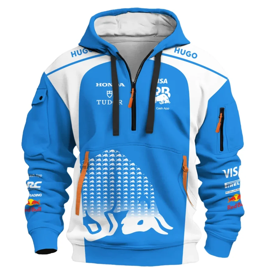2025 Racing Bulls F1 Team Suit Hoodie Half Zipper BLVA110725A02RCBHDF