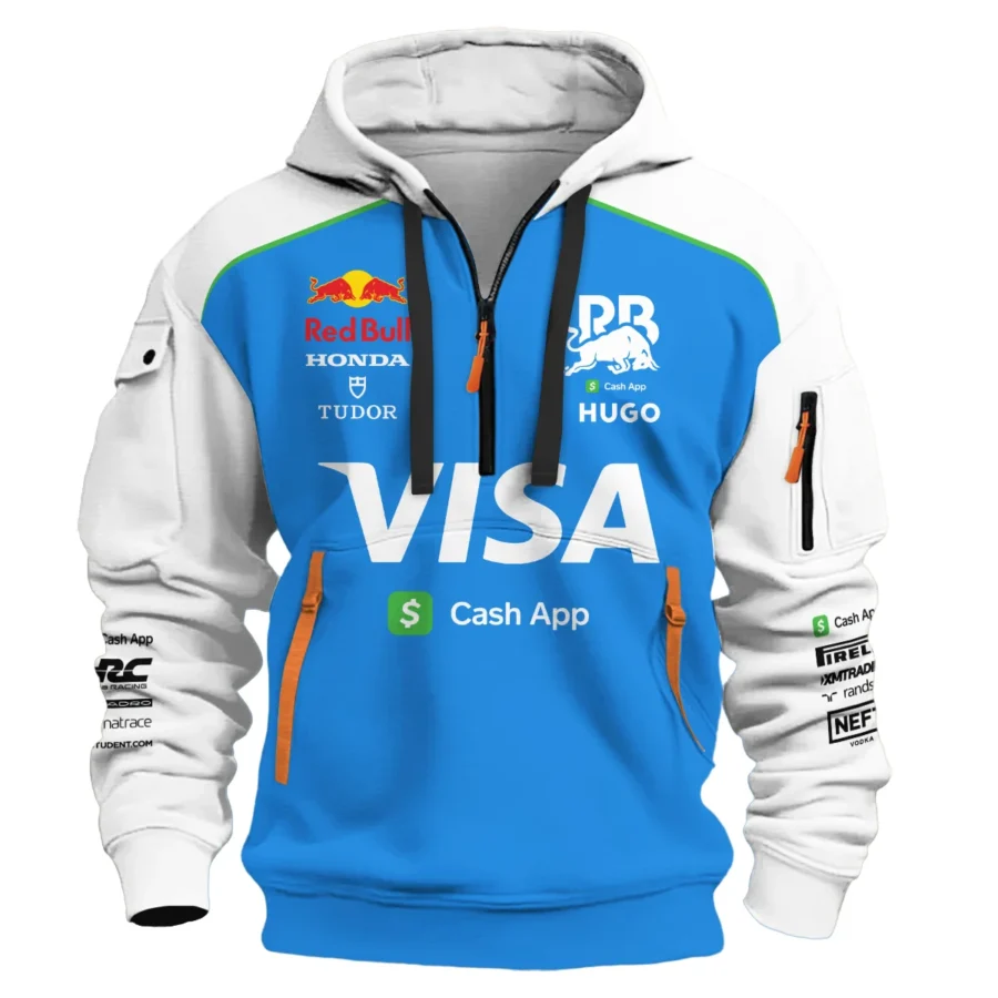 2025 Racing Bulls F1 Race Suit Hoodie Half Zipper BLVA110725A04RCBHDF