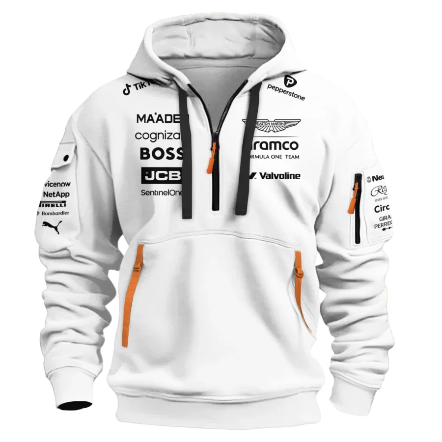 2025 Aston Martin F1 Race Suit Hoodie Half Zipper BLVA120725A03AMHDF