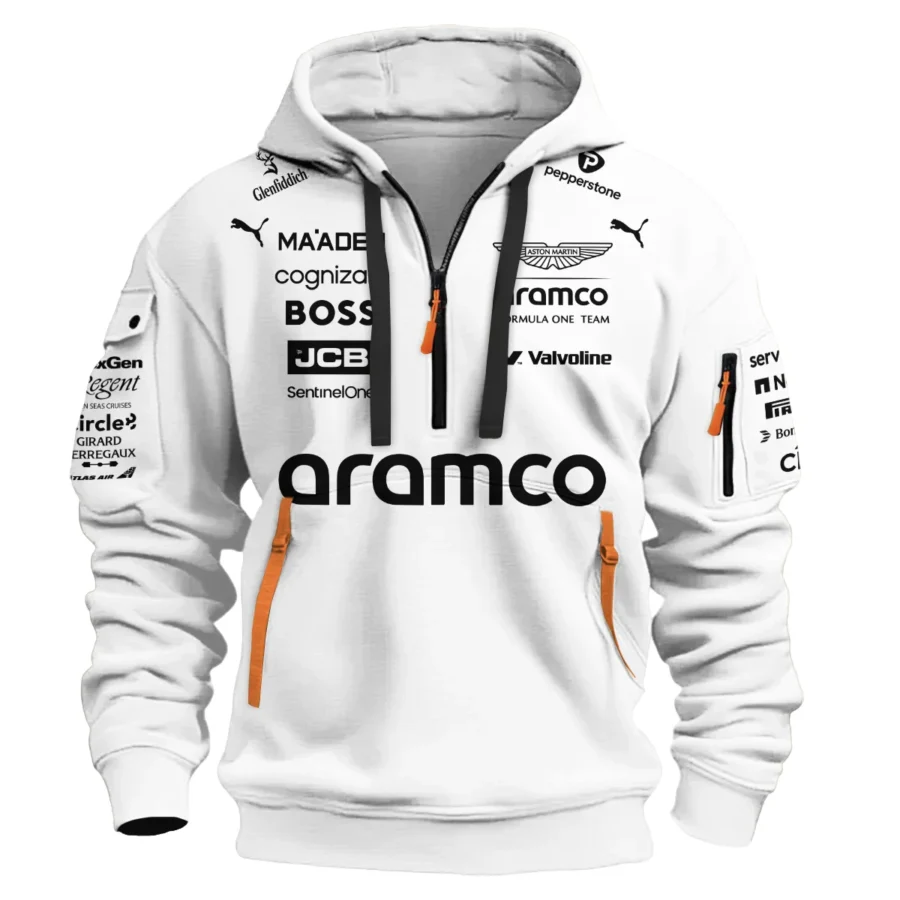 2025 Aston Martin F1 Team Suit Hoodie Half Zipper BLVA120725A06AMHDF