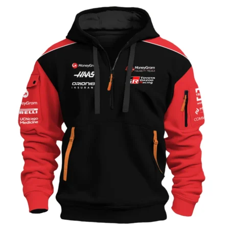 2025 Haas F1 Team Suit Hoodie Half Zipper BLVA150725A01HAASHDF