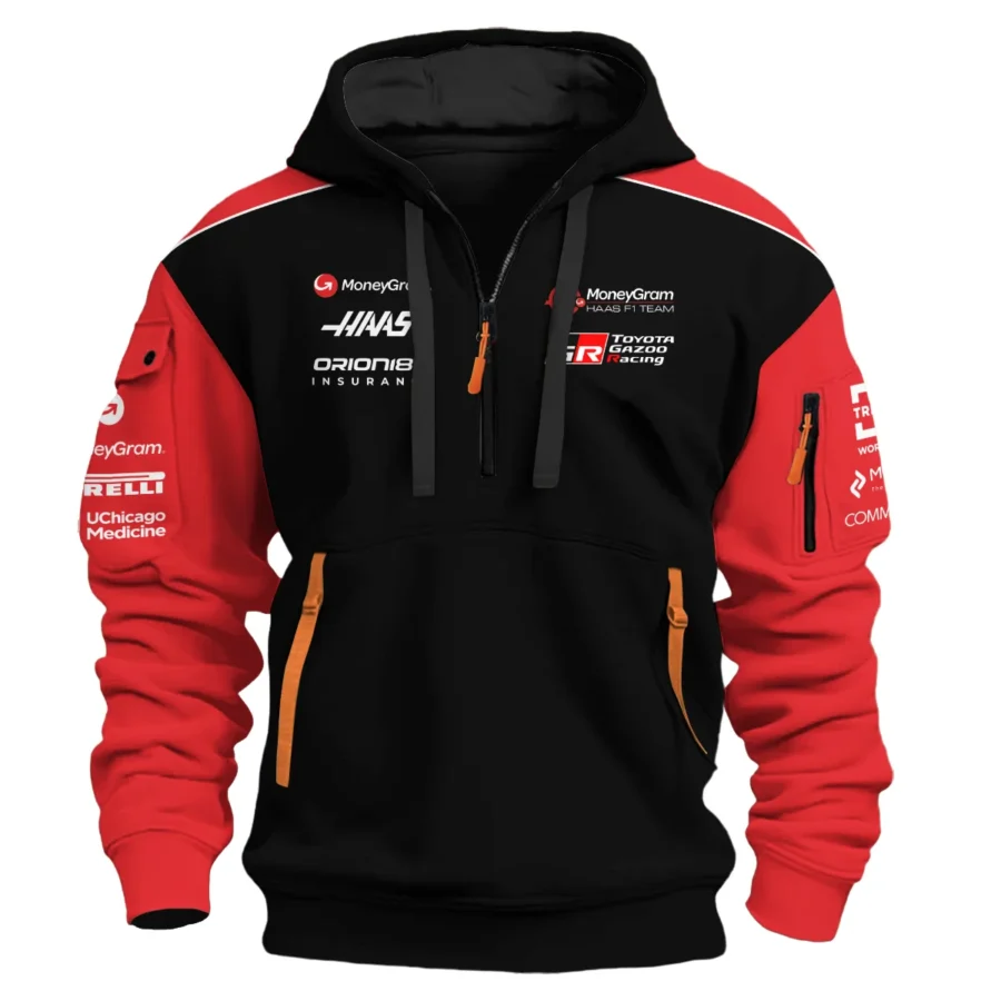 2025 Haas F1 Team Suit Hoodie Half Zipper BLVA150725A01HAASHDF