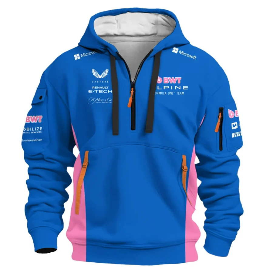 2025 Alpine F1 Race Suit Hoodie Half Zipper BLVA150725A03ALPHDF