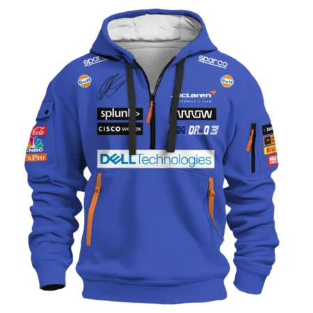 2021 Daniel Ricciardo McLaren F1 Team Race Suit Hoodie Half Zipper BLVA180725A03HDF