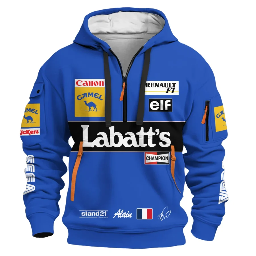 1993 Alain Prost Racing Suit Williams Renault F1 Team Hoodie Half Zipper BLVAAP070725A03HDF