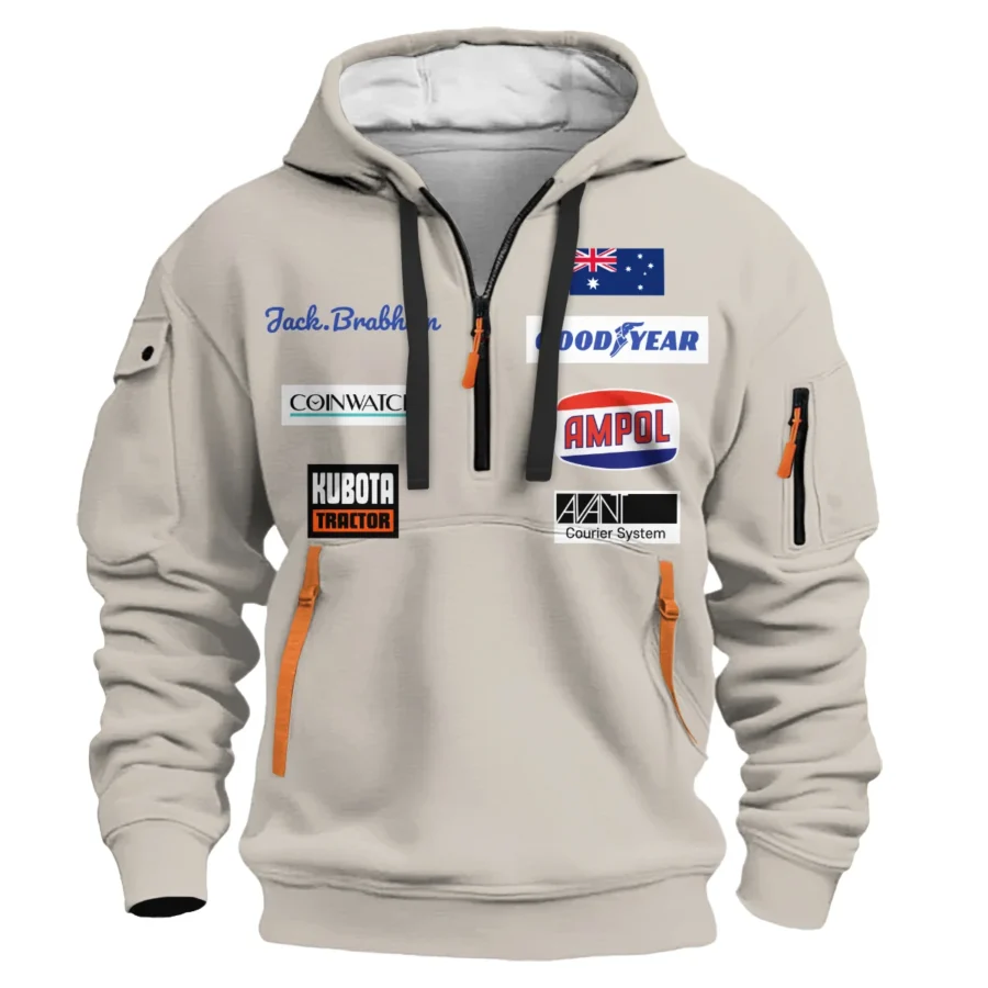 1970 Jack Brabham race suit Hoodie Half Zipper BLVAJB070725A01HDF