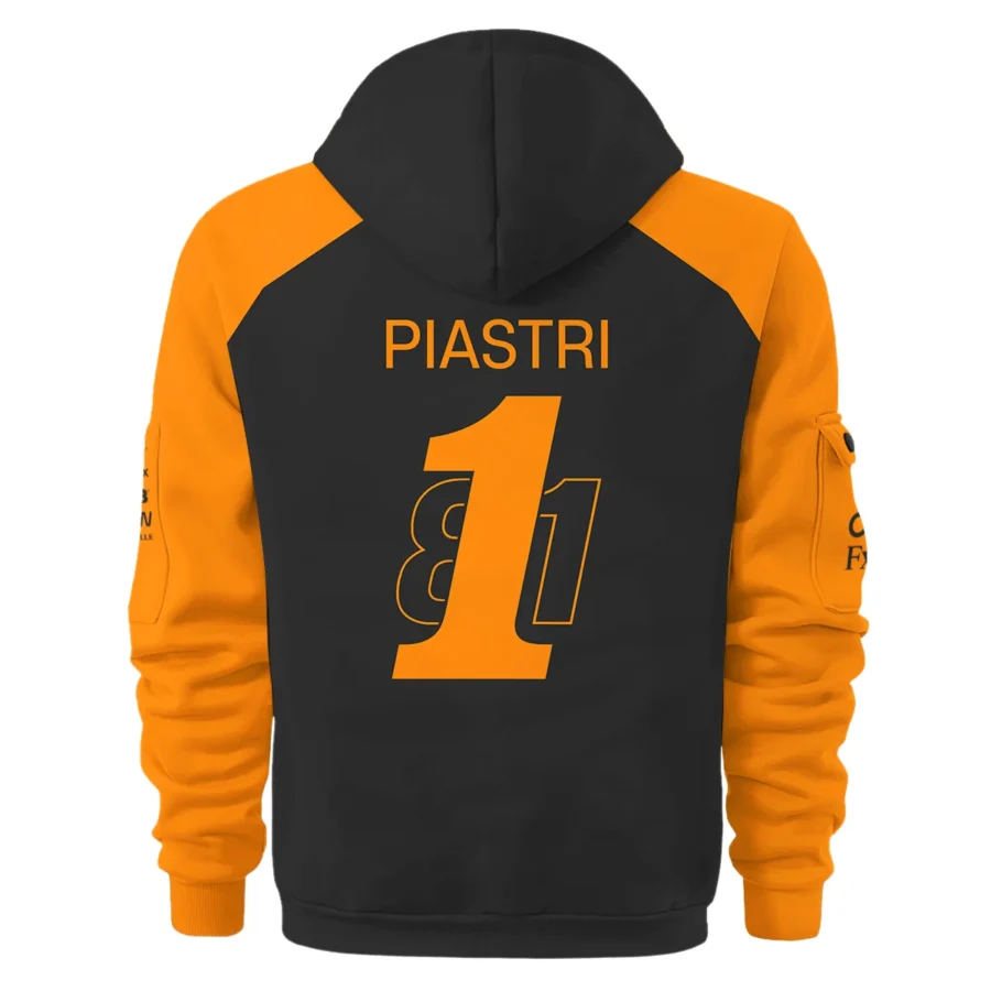 From #81 To #1 Oscar Piastri McLaren F1 Limited Edition Hoodie Half Zipper BL4725A1HDF