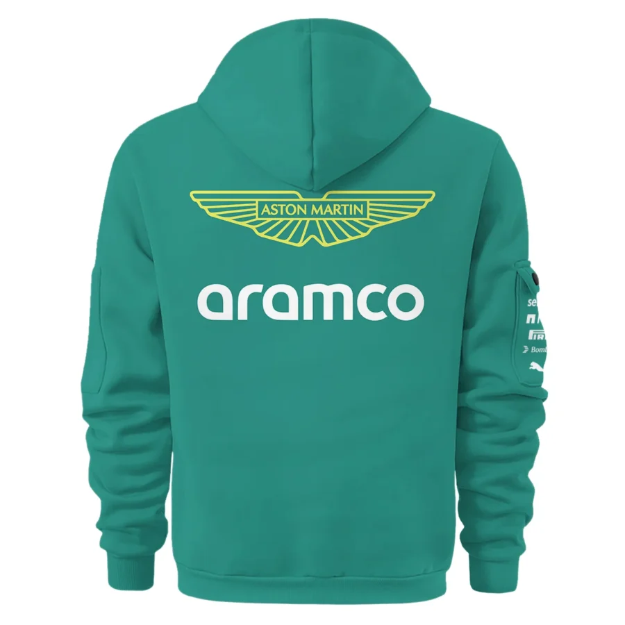 2025 Aston Martin F1 Team Suit Hoodie Half Zipper BLVA120725A01AMHDF