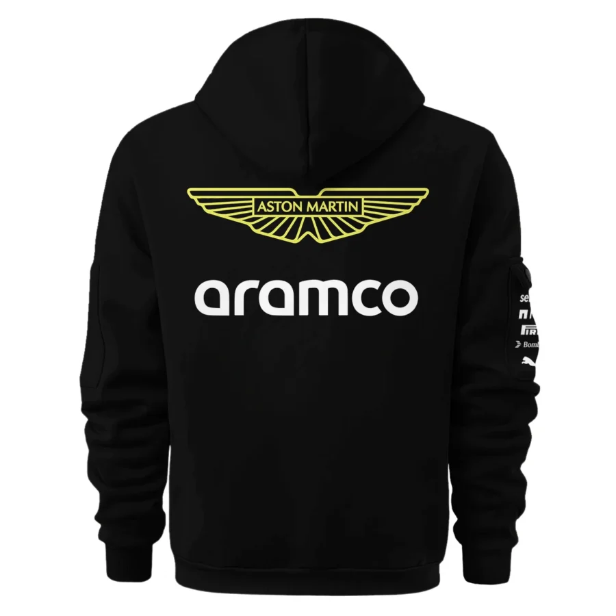 2025 Aston Martin F1 Team Suit Hoodie Half Zipper BLVA120725A02AMHDF