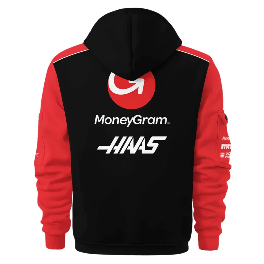 2025 Haas F1 Team Suit Hoodie Half Zipper BLVA150725A01HAASHDF