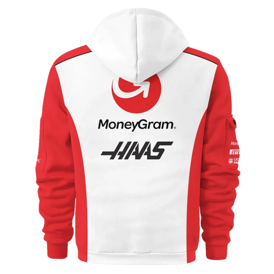 2025 Haas F1 Team Suit Hoodie Half Zipper BLVA150725A02HAASHDF