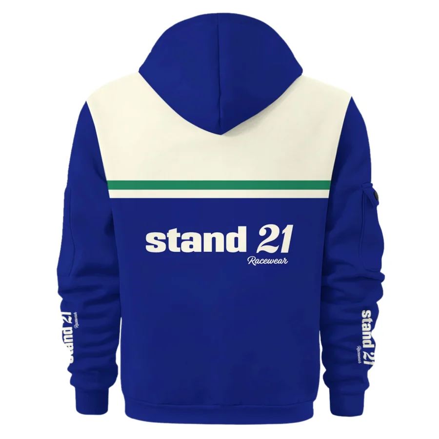 1990s Sir Jack Brabham Race IndyCar Suit Hoodie Half Zipper BLVAJB070725A02HDF