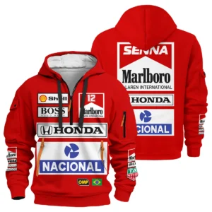 1985 Ayrton Senna John Player Special Lotus F1 Racing Team Zipper Hoodie BL3725A3ZHD