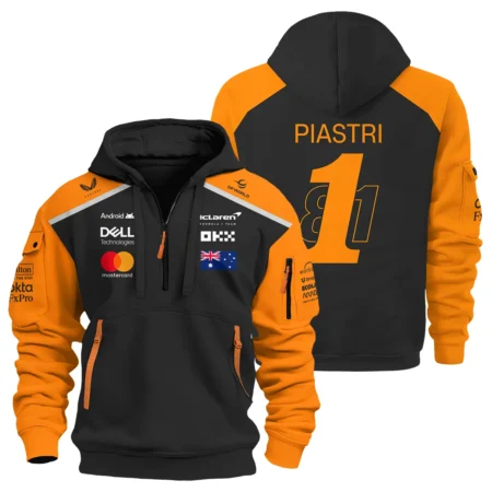 From #81 To #1 Oscar Piastri McLaren F1 Limited Edition Hoodie Half Zipper BL4725A1HDF