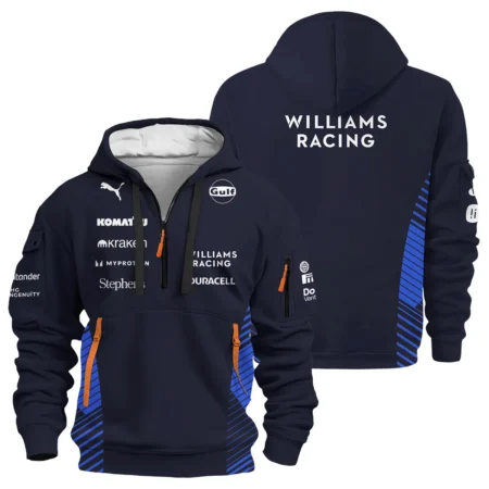 2025 Williams F1 Team Suit Hoodie Half Zipper BLVA080725A01WILHDF