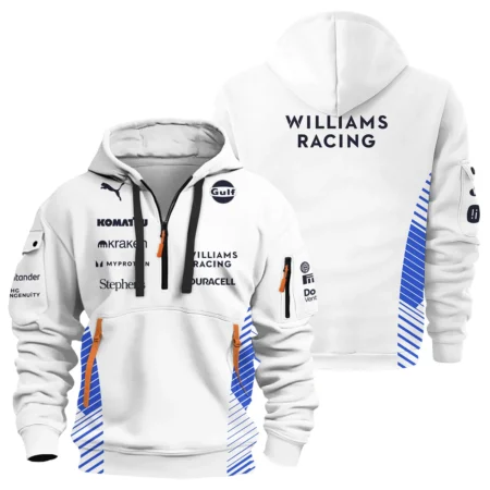 2025 Williams F1 Team Suit Hoodie Half Zipper BLVA080725A02WILHDF