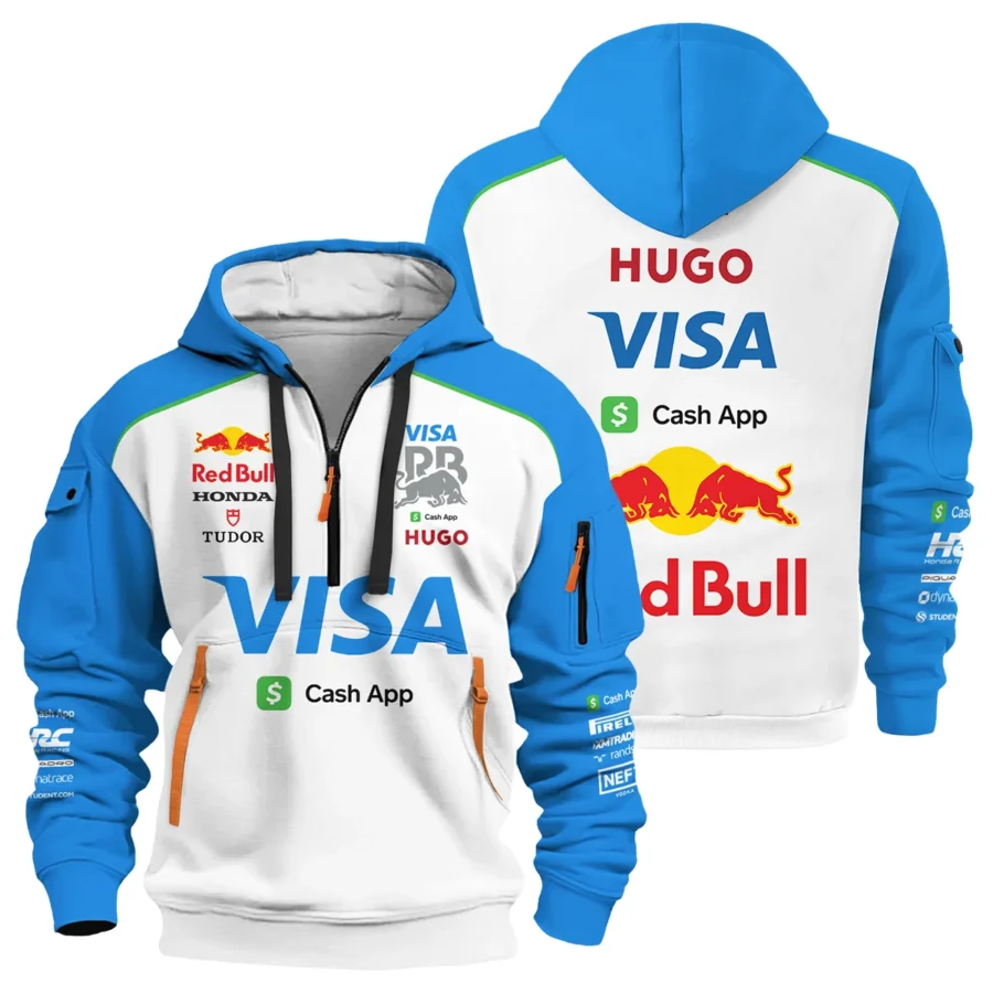 2025 Racing Bulls F1 Race Suit Hoodie Half Zipper BLVA110725A03RCBHDF