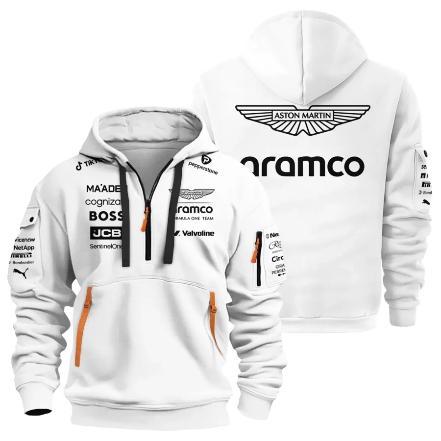 2025 Aston Martin F1 Race Suit Hoodie Half Zipper BLVA120725A03AMHDF