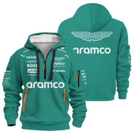 2025 Aston Martin F1 Race Suit Hoodie Half Zipper BLVA120725A04AMHDF