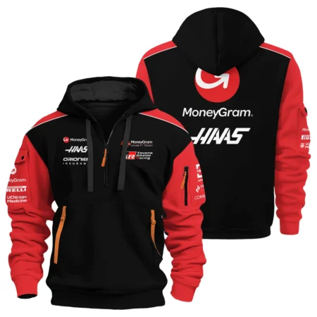2025 Haas F1 Team Suit Hoodie Half Zipper BLVA150725A01HAASHDF