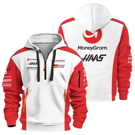 2025 Haas F1 Team Suit Hoodie Half Zipper BLVA150725A02HAASHDF