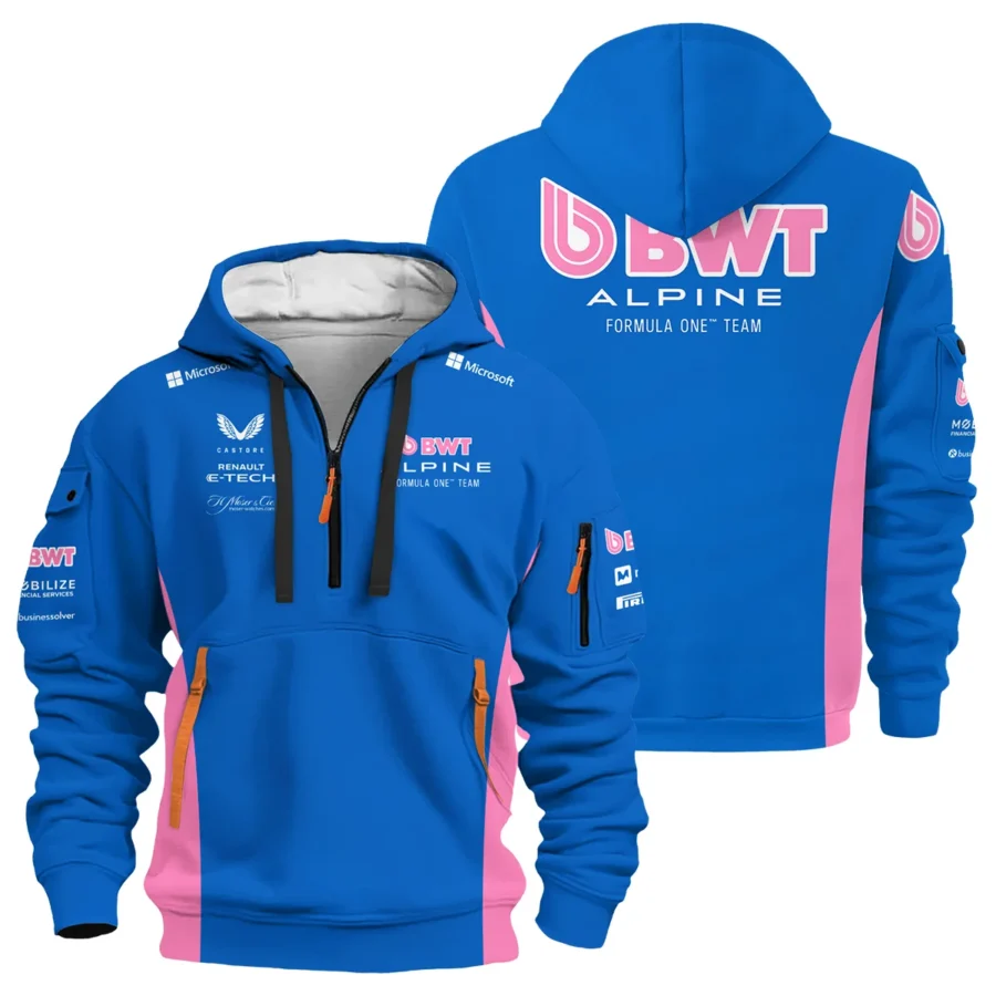 2025 Alpine F1 Race Suit Hoodie Half Zipper BLVA150725A03ALPHDF