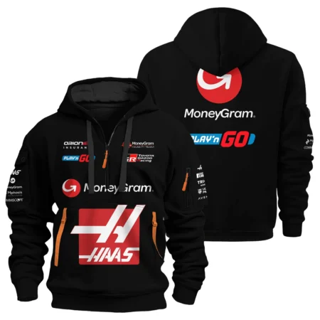 2025 Haas F1 Race Suit Hoodie Half Zipper BLVA150725A03HAASHDF