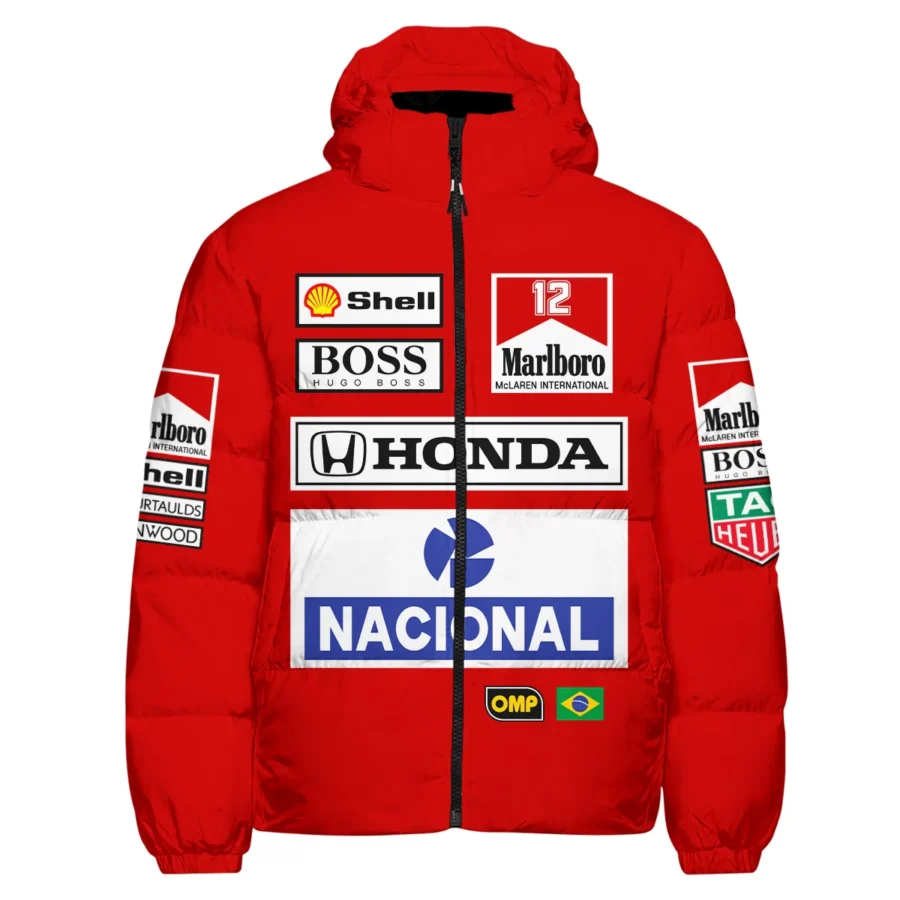 1988 Ayrton Senna Honda Race Suit Marlboro McLaren Down & Puffer Jackets BL3725A2HCJ