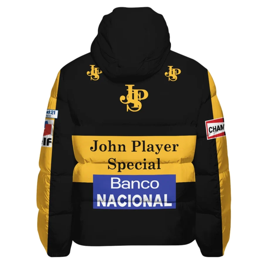 1985 Ayrton Senna John Player Special - Lotus F1 Racing Team Down & Puffer Jackets BL3725A4HCJ
