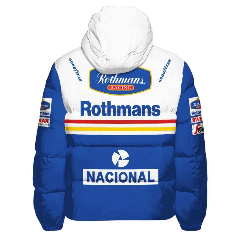 1994 Ayrton Senna Rothmans Williams Renault F1 Racing Team Down & Puffer Jackets BL3725A6HCJ