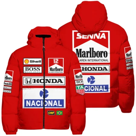1988 Ayrton Senna Honda Race Suit Marlboro McLaren Down & Puffer Jackets BL3725A2HCJ