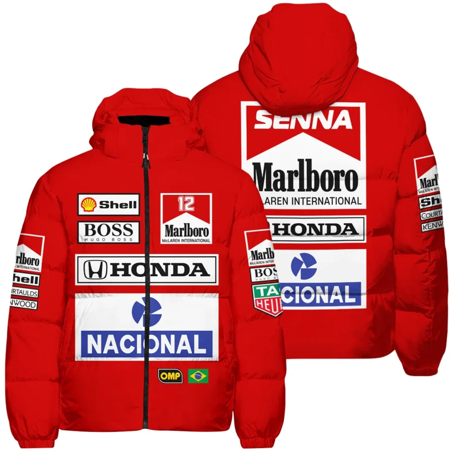 1988 Ayrton Senna Honda Race Suit Marlboro McLaren Down & Puffer Jackets BL3725A2HCJ