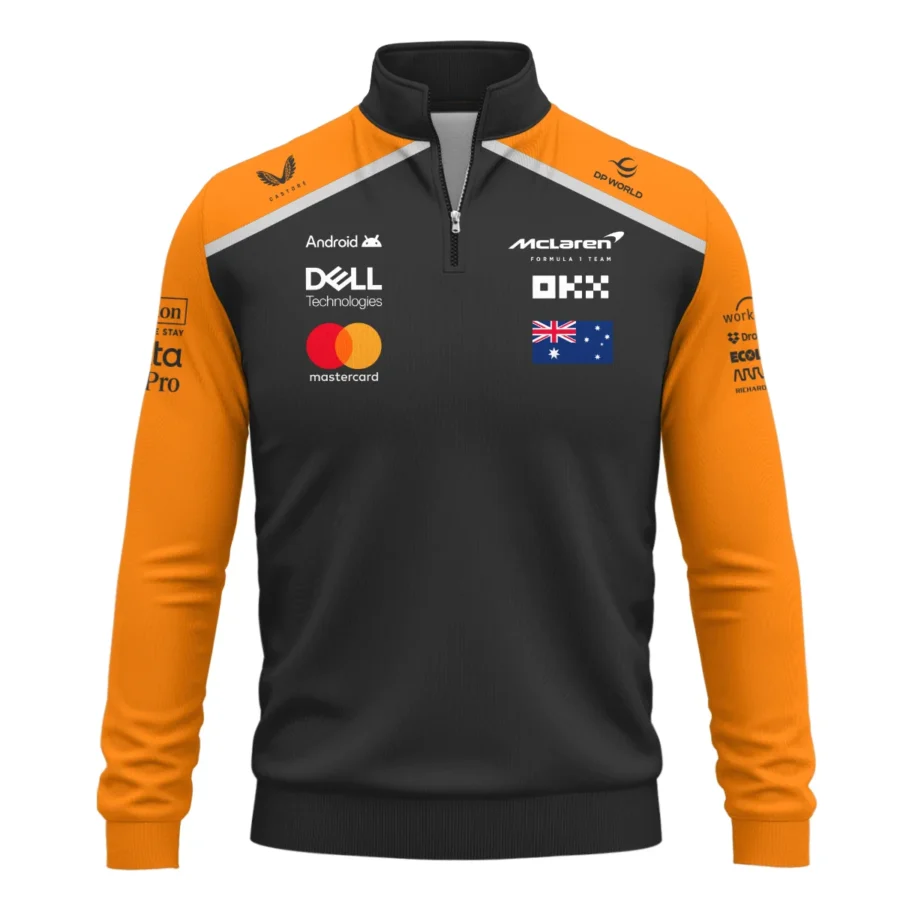 From #81 To #1 Oscar Piastri McLaren F1 Limited Edition Quarter-Zip Sweatshirt BL4725A1QZS