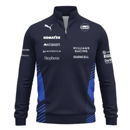 2025 Williams F1 Team Suit Quarter-Zip Sweatshirt BLVA080725A01WILQZS