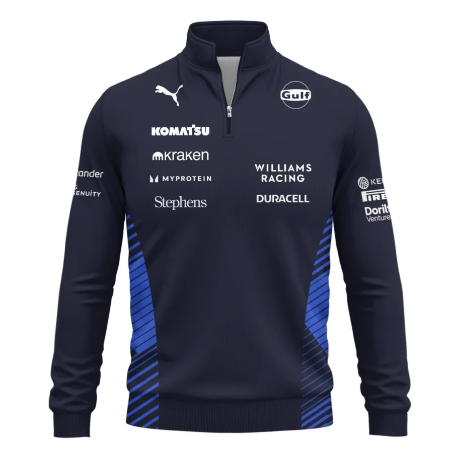 2025 Williams F1 Team Suit Quarter-Zip Sweatshirt BLVA080725A01WILQZS