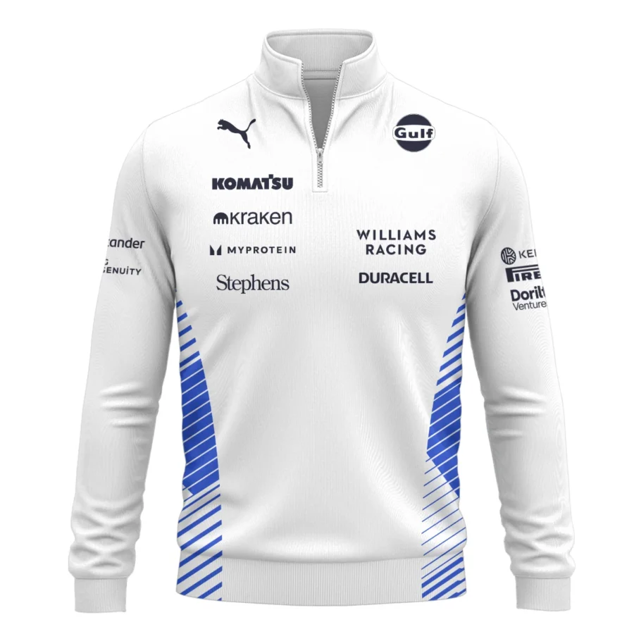 2025 Williams F1 Team Suit Quarter-Zip Sweatshirt BLVA080725A02WILQZS