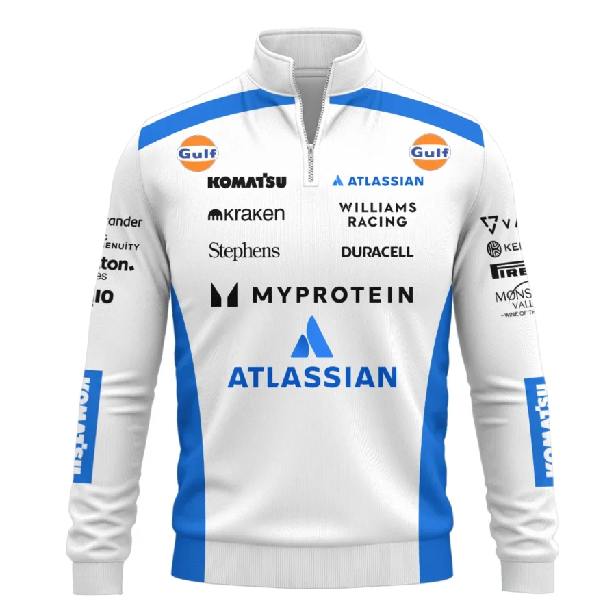 2025 Williams F1 Race Suit Quarter-Zip Sweatshirt BLVA100725A03WILQZS