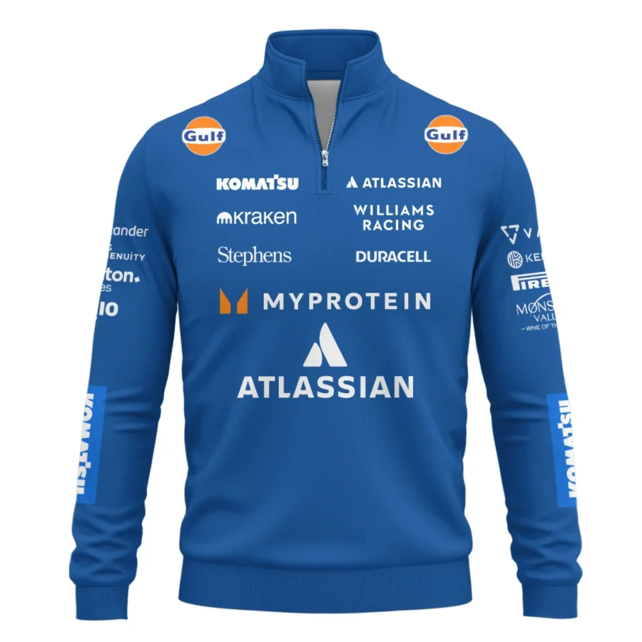 2025 Williams F1 Race Suit Quarter-Zip Sweatshirt BLVA100725A04WILQZS