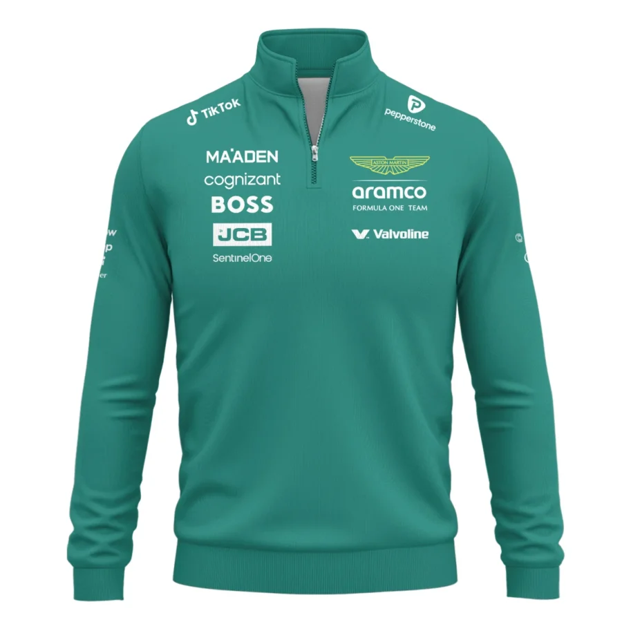 2025 Aston Martin F1 Team Suit Quarter-Zip Sweatshirt BLVA120725A01AMQZS