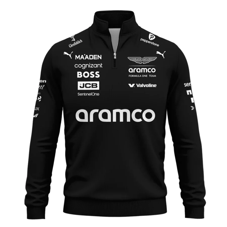 2025 Aston Martin F1 Team Suit Quarter-Zip Sweatshirt BLVA120725A05AMQZS