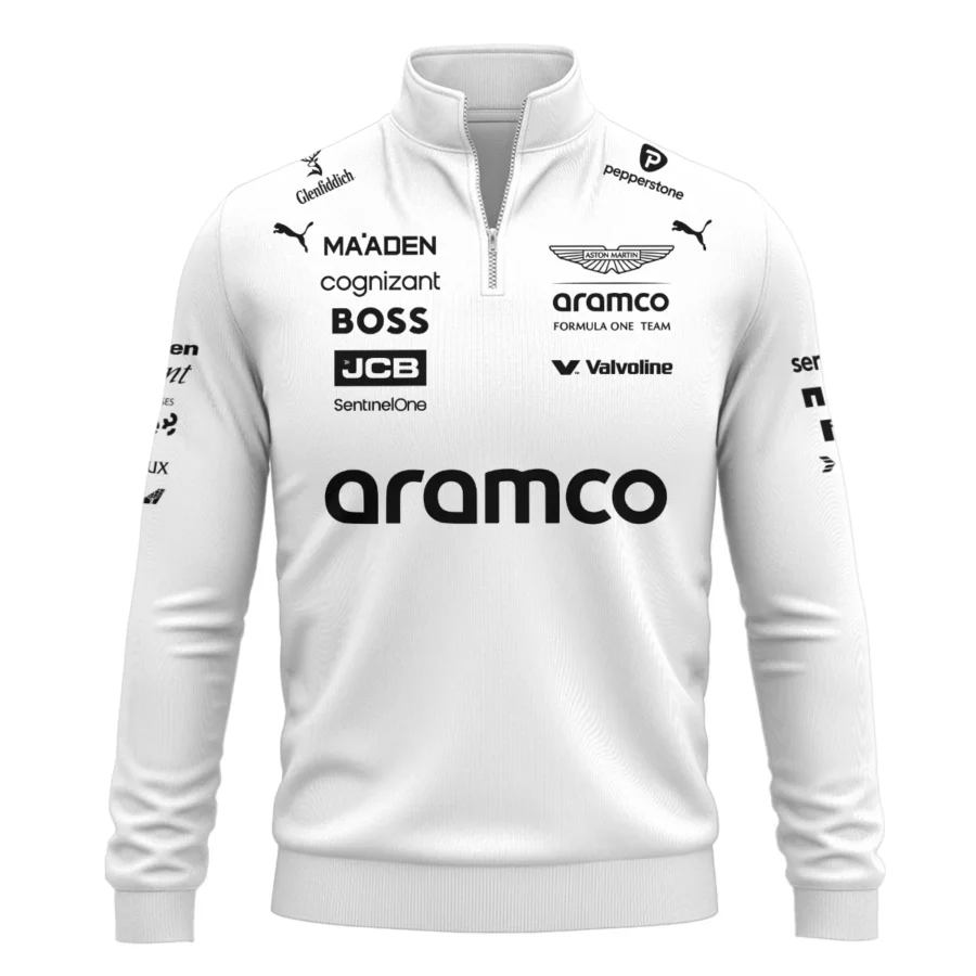 2025 Aston Martin F1 Team Suit Quarter-Zip Sweatshirt BLVA120725A06AMQZS