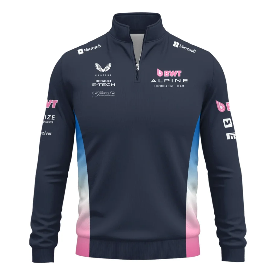 2025 Alpine F1 Team Suit Quarter-Zip Sweatshirt BLVA150725A01ALPQZS