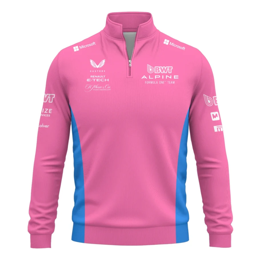 2025 Alpine F1 Team Suit Quarter-Zip Sweatshirt BLVA150725A02ALPQZS