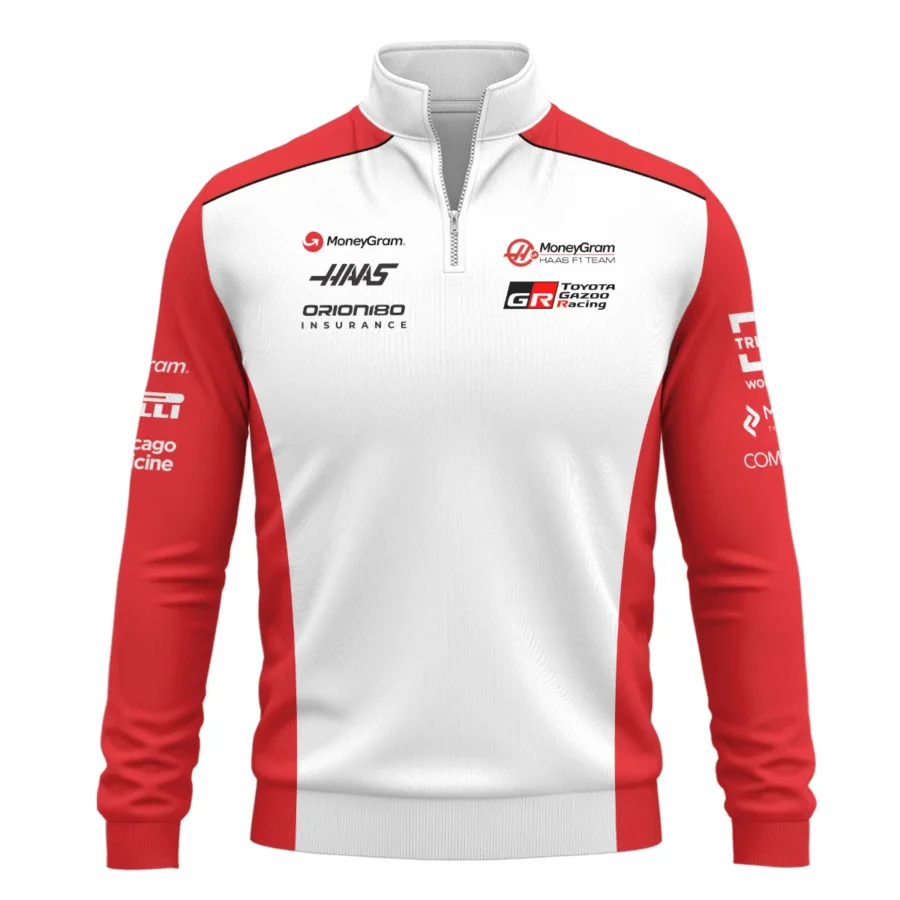 2025 Haas F1 Team Suit Quarter-Zip Sweatshirt BLVA150725A02HAASQZS