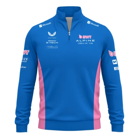 2025 Alpine F1 Race Suit Quarter-Zip Sweatshirt BLVA150725A03ALPQZS