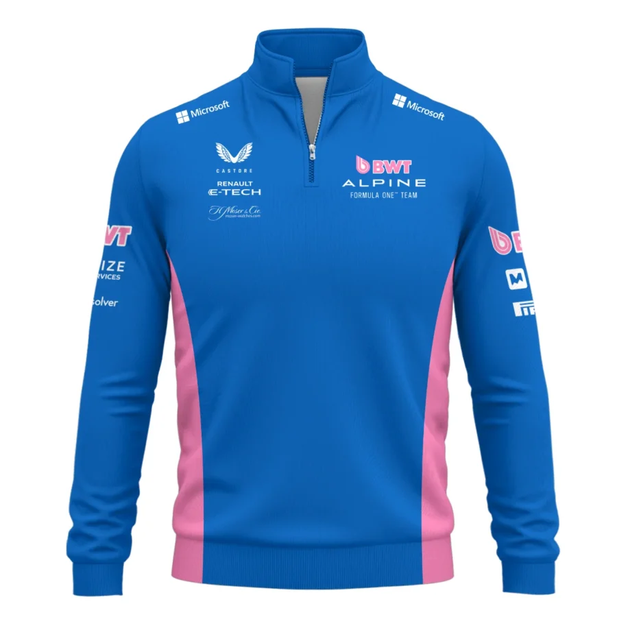2025 Alpine F1 Race Suit Quarter-Zip Sweatshirt BLVA150725A03ALPQZS
