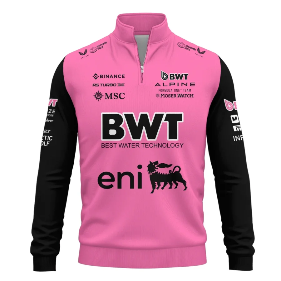 2025 Alpine F1 Team Suit Quarter-Zip Sweatshirt BLVA150725A04ALPQZS